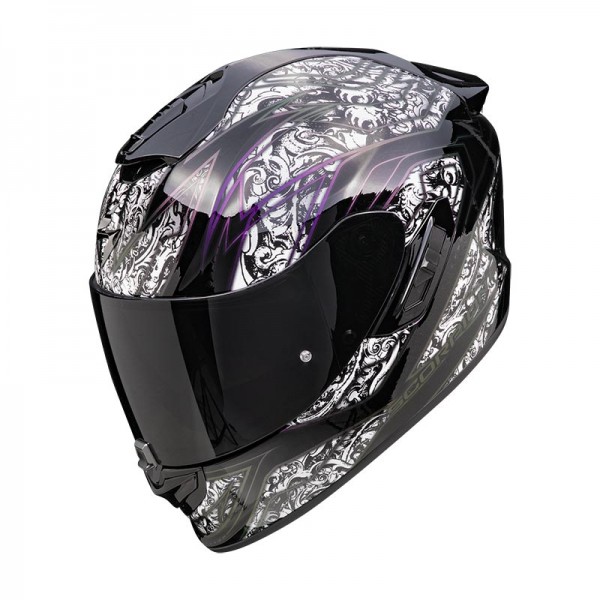 SCORPION EXO 1400 EVO 2 AIR FANTASY BLACK WHITE HELMET