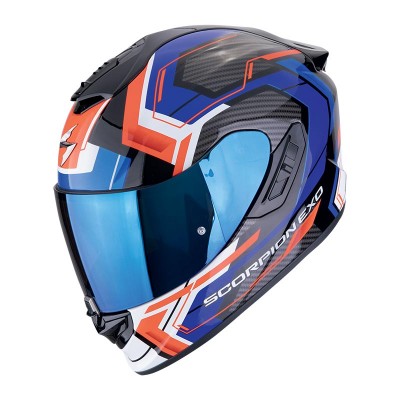 SCORPION EXO 1400 EVO 2 AIR LINART BLUE RED HELMET