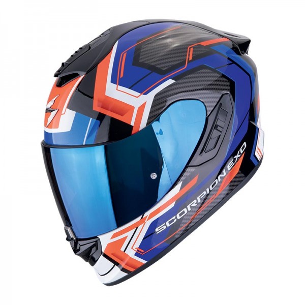 SCORPION EXO 1400 EVO 2 AIR LINART BLUE RED HELMET