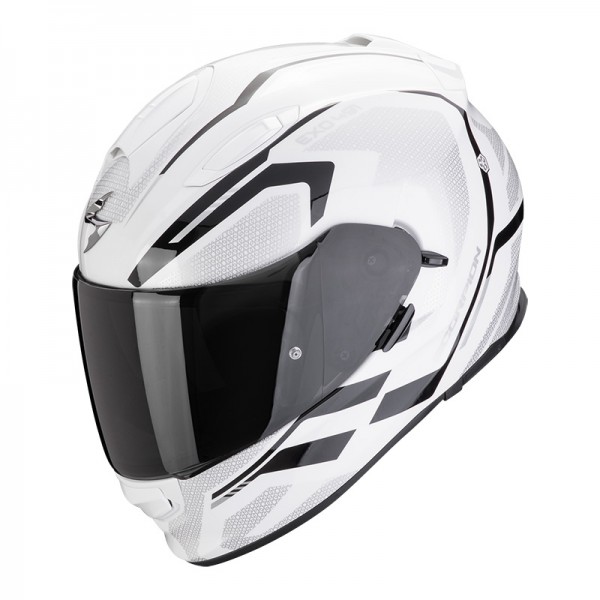 SCORPION EXO 491 KRIPTA WHITE BLACK HELMET