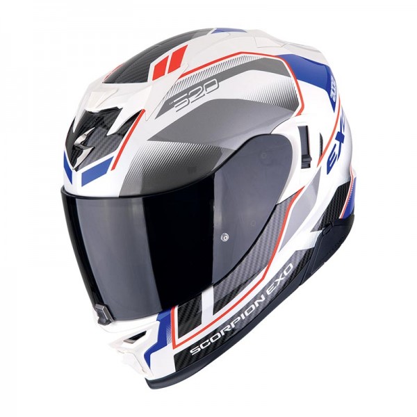 SCORPION EXO 520 EVO AIR LENA WHITE BLUE HELMET