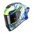 SCORPION EXO R1 EVO 2 AIR CORNERING BLUE GREEN HELMET
