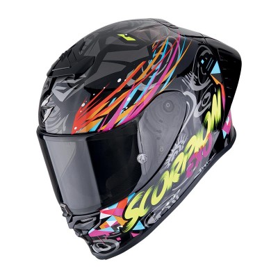SCORPION EXO R1 EVO 2 AIR SAVAGE BLUE PINK HELMET