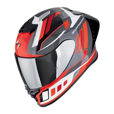 SCORPION EXO R1 EVO 2 AIR VITAL WHITE RED HELMET