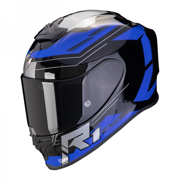SCORPION EXO-R1 EVO AIR BLAZE BLACK BLUE HELMET