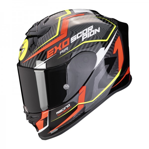 SCORPION EXO-R1 EVO AIR COUP RED YELLOW HELMET