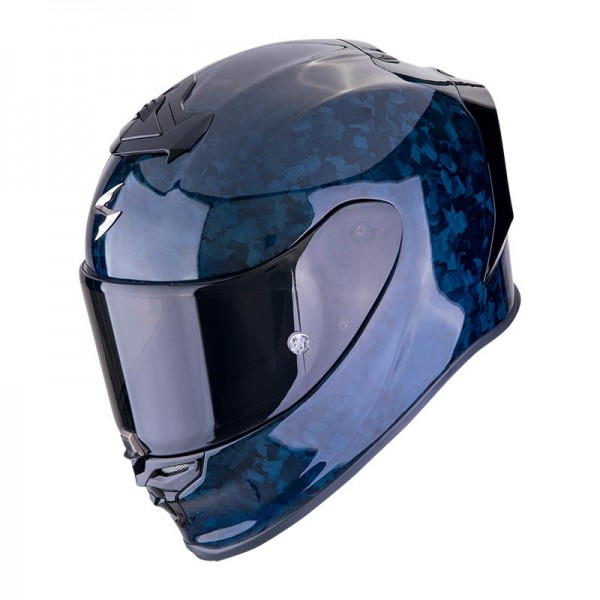 SCORPION EXO R1 EVO CARBON AIR ONYX BLUE HELMET