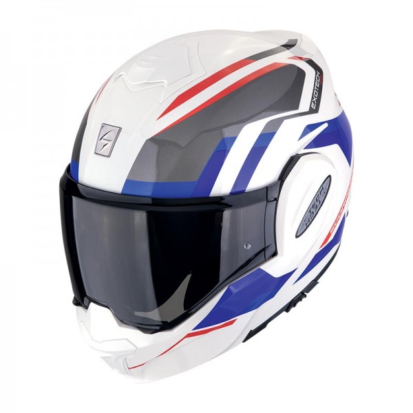 SCORPION EXO TECH EVO FURIO RED BLUE HELMET