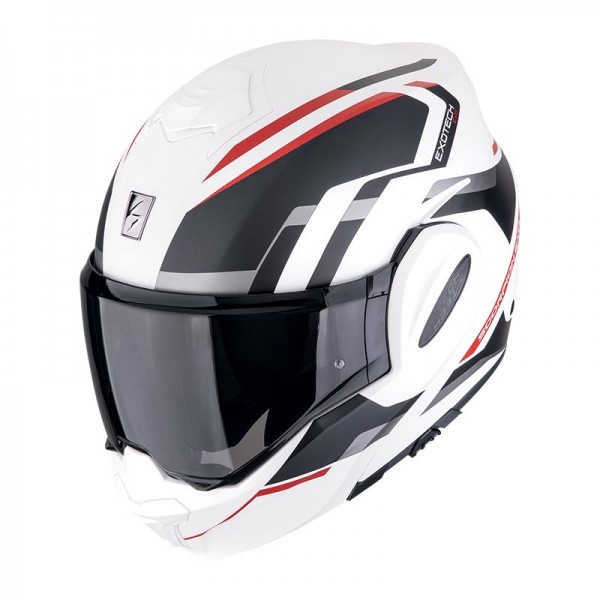 SCORPION EXO TECH EVO FURIO WHITE MATT HELMET