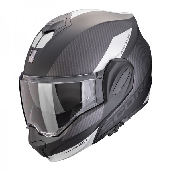SCORPION EXO TECH EVO TEAM SILVER HELMET
