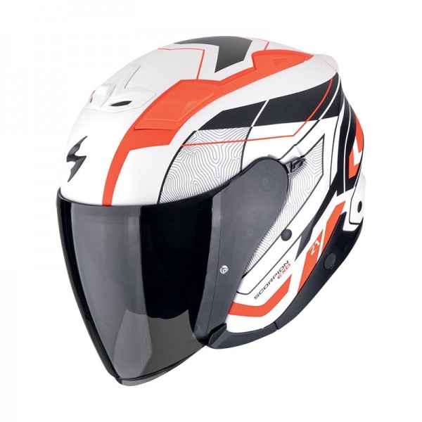 SCORPION EXO Z1 VUE WHITE RED MATT HELMET