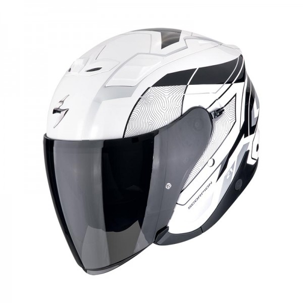 SCORPION EXO Z1 VUE WHITE SILVER HELMET
