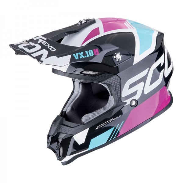 SCORPION VX-16 EVO AIR ANALOG PINK HELMET