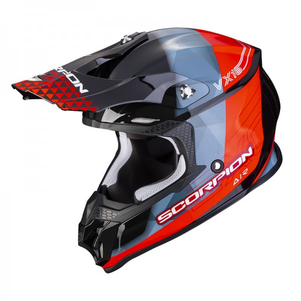 SCORPION EXO VX-16 EVO AIR GEM BLACK RED HELMET