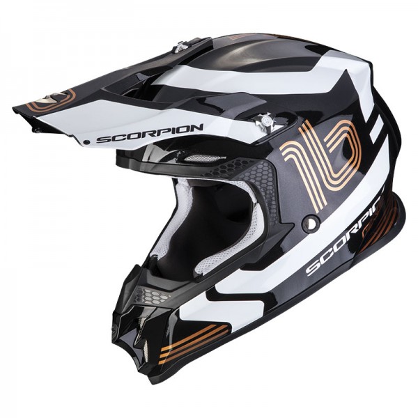 SCORPION EXO VX-16 EVO AIR TUB BLACK GOLD HELMET