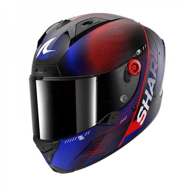 SHARK AERON SPEED-TECH MAT BLUE RED HELMET