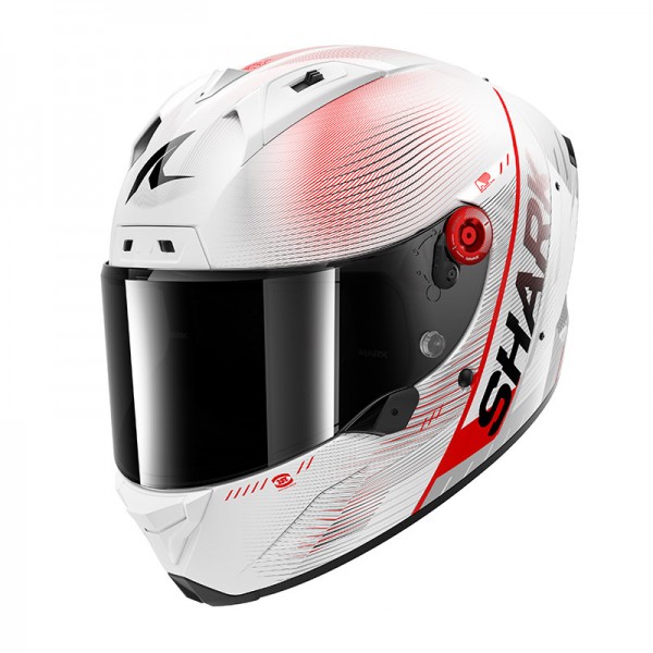 SHARK AERON SPEED-TECH WHITE RED HELMET