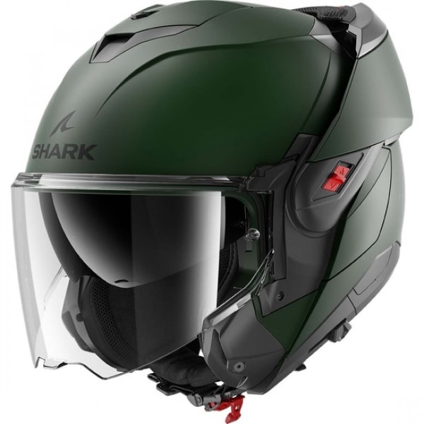 SHARK OXO BLANK MATT GREEN HELMET