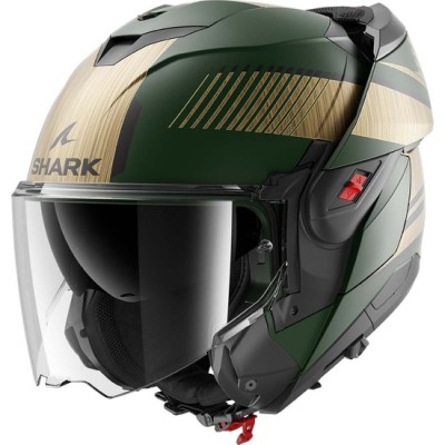 SHARK OXO SIKTER MATT GREEN GOLD HELMET