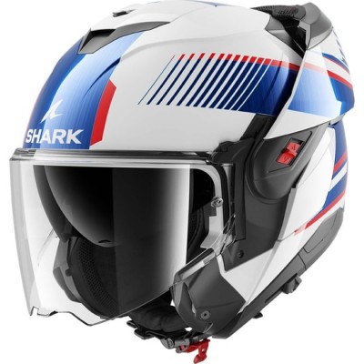 SHARK OXO SIKTER WHITE BLUE HELMET