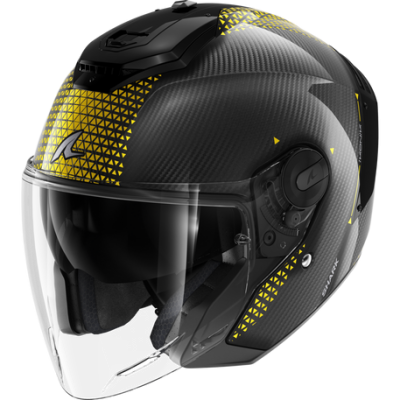 SHARK RS JET CARBON IKONIK CARBON GOLD CHROM HELMET