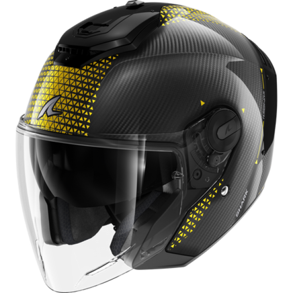 SHARK RS JET CARBON IKONIK CARBON GOLD CHROM HELMET