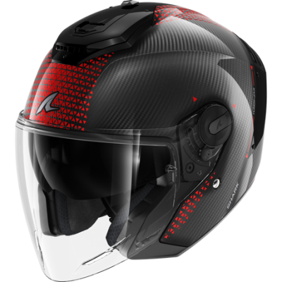 SHARK RS JET CARBON IKONIK CARBON RED CHROM HELMET