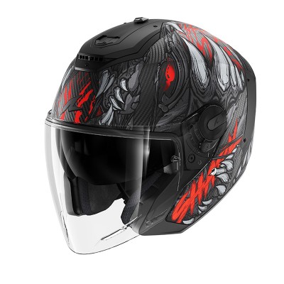 SHARK RS JET CARBON SHAYTAN MAT RED HELMET