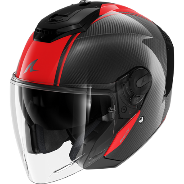 SHARK RS JET CARBON SKIN CARBON RED CARBON HELMET