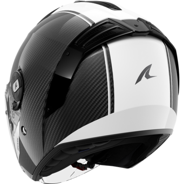 SHARK RS JET CARBON SKIN CARBON WHITE BLACK HELMET