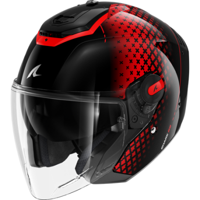 SHARK RS JET STRIDE BLACK RED ANTHRACITE HELMET