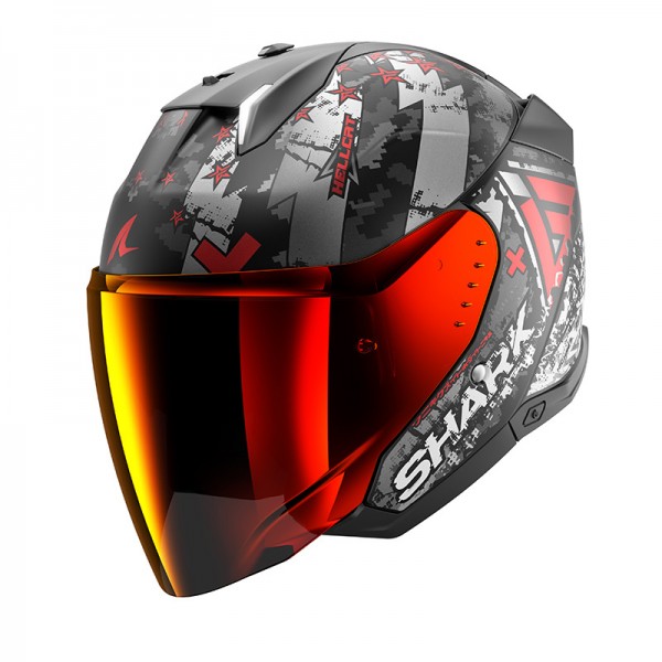 SHARK SKWAL I3 JET HELLCAT MAT RED HELMET