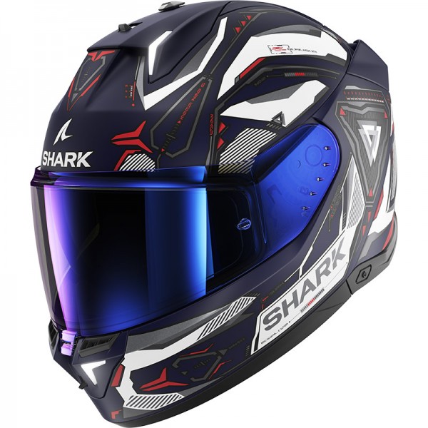 SHARK SKWAL I3 LINIK MAT BLUE WHITE RED HELMET