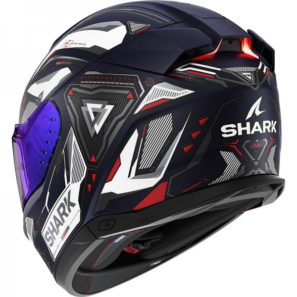 SHARK SKWAL I3 LINIK MAT BLUE WHITE RED HELMET