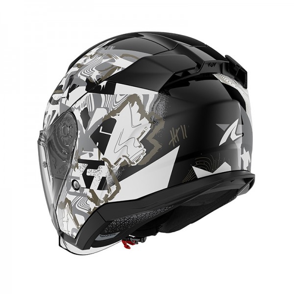 SHARK SKWAL JET PRANZ BLACK WHITE HELMET