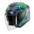 SHARK SKWAL JET PRANZ MAT GREEN BLUE HELMET