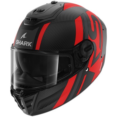 SHARK SPARTAN RS CARBON SHAWN MAT RED HELMET