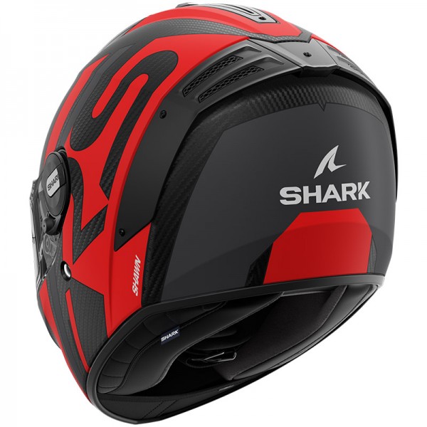 SHARK SPARTAN RS CARBON SHAWN MAT RED HELMET