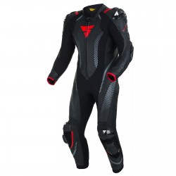 Shima Apex Rs 1-Pc Black Red Leather Suit
