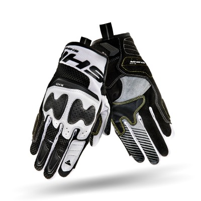 Shima Blaze Black White Short Gloves