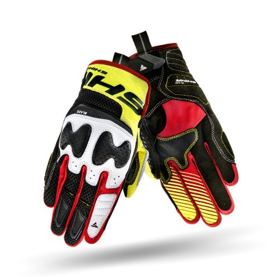 Shima Blaze Black White Yellow Fluo Short Gloves