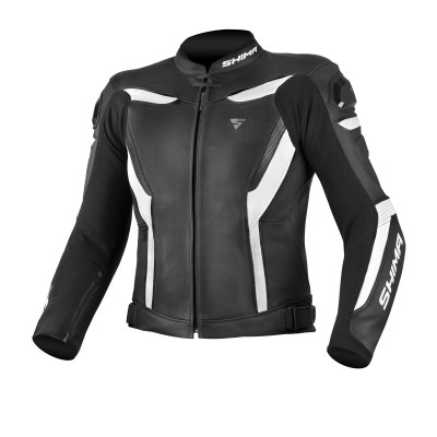 Shima Chase Black White Leather Jacket