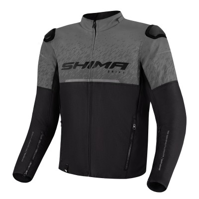 Shima Drift Black Grey Textile Jacket
