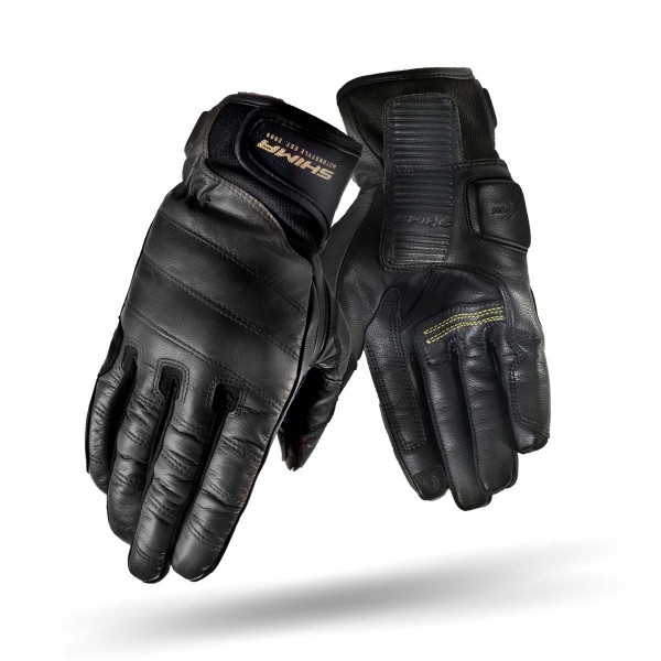 Shima Revolver Black Vintage Gloves
