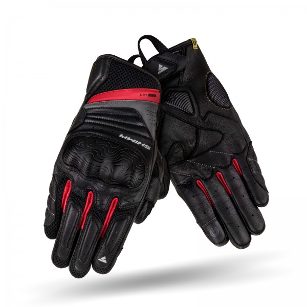 Shima Rush Black Red Short Gloves