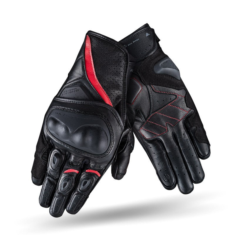 shima　2/4 Shima Spark 2.0 Black Red Short Gloves