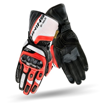 Shima Str - 2 Back White Red Fluo Racing Gloves