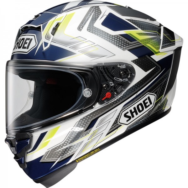 SHOEI X-SPR PRO ESCALATE TC2 BLUE YELLOW HELMET