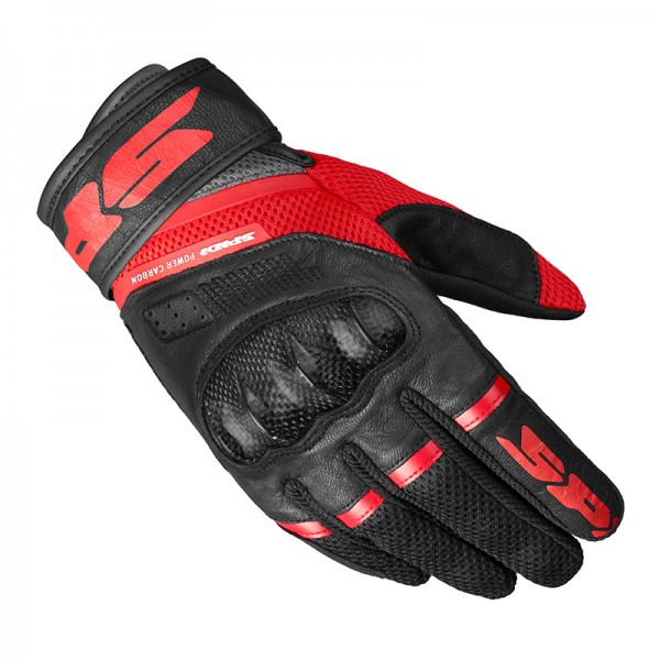 SPIDI POWER CARBON BLACK RED GLOVES