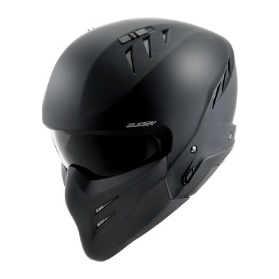 SUOMY ARMOR PLAIN BLACK MATT HELMET